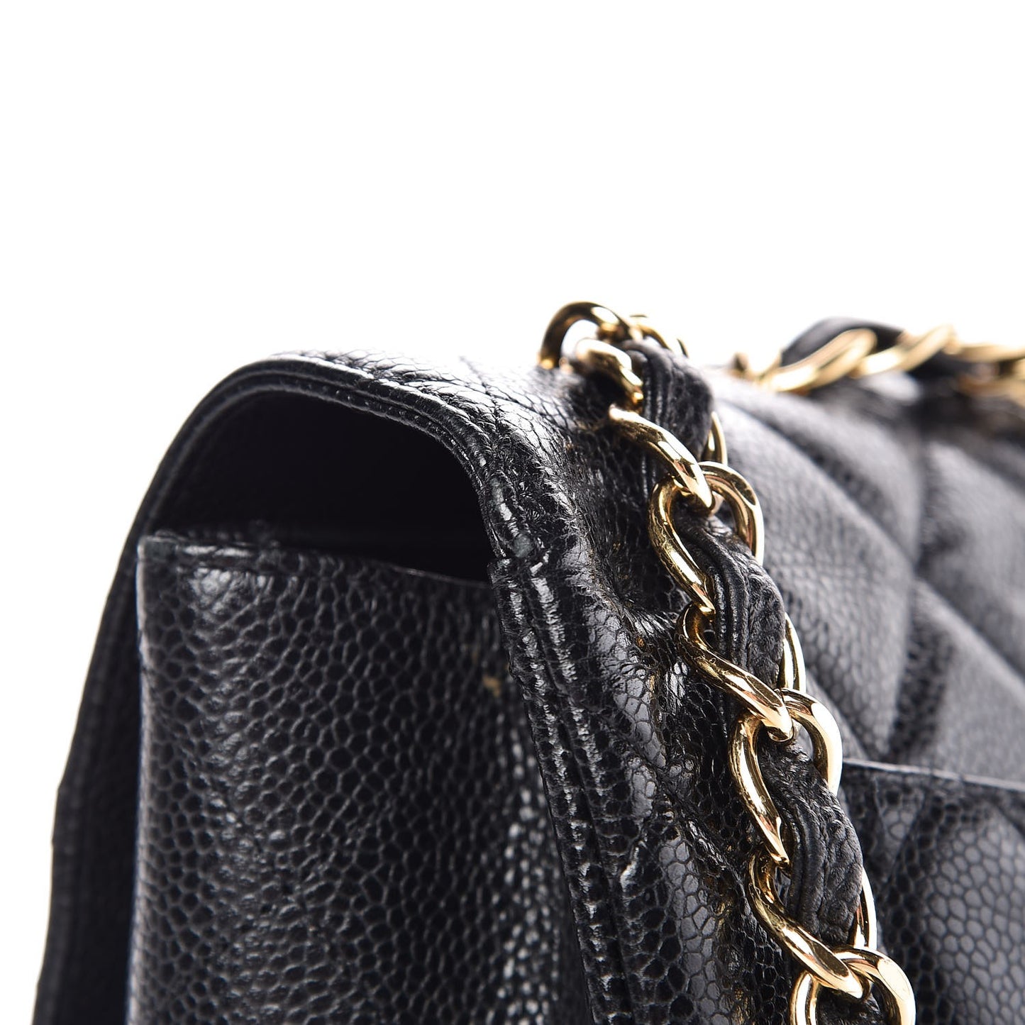 Caviar Quilted Jumbo Single Flap Black