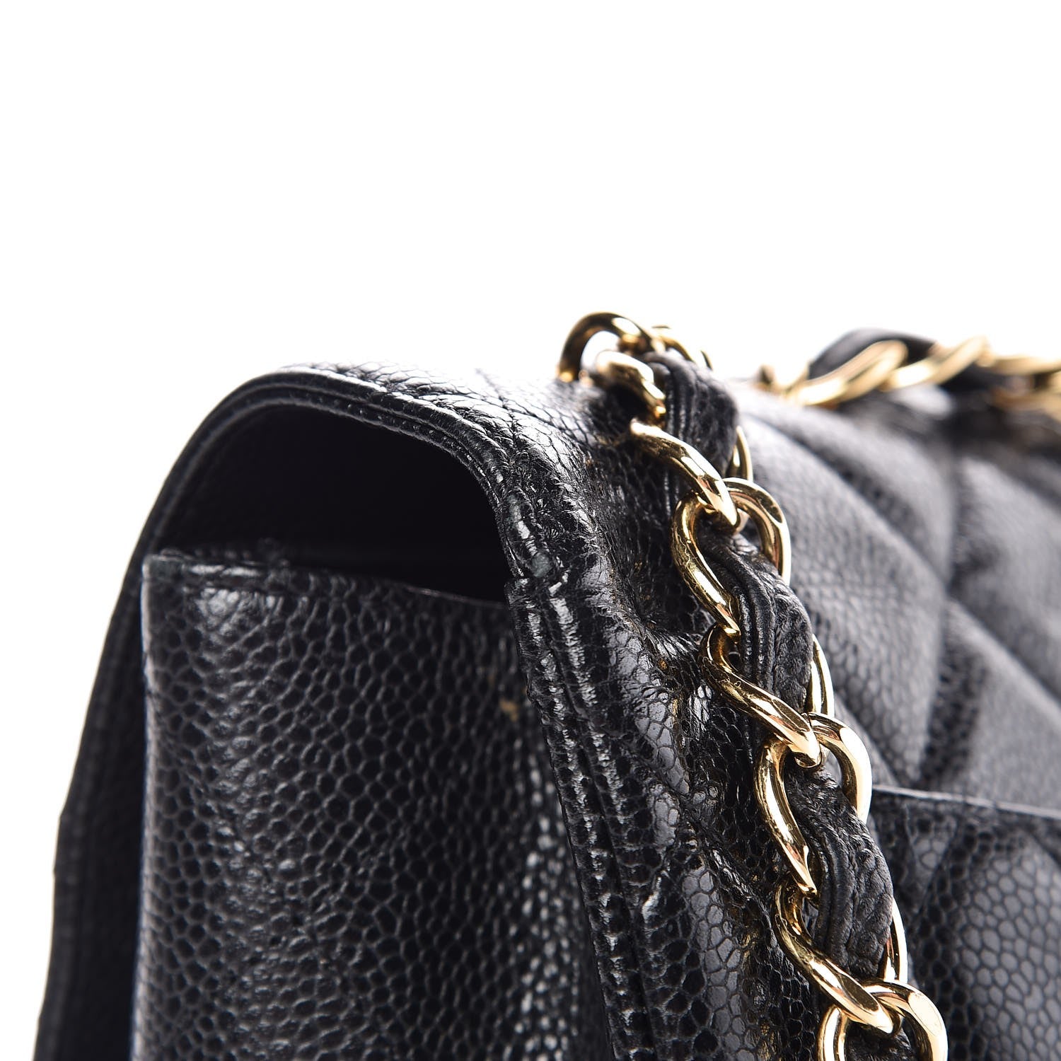 Chanel Caviar Quilted Jumbo Single Flap Black 14 of 20