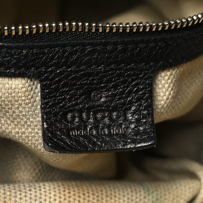 Gucci Pebbled Calfskin Large Soho Chain Shoulder Bag Black 6 of 14