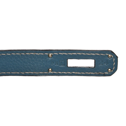 Hermes Taurillon Clemence Birkin 30 Blue Jean 20 of 35