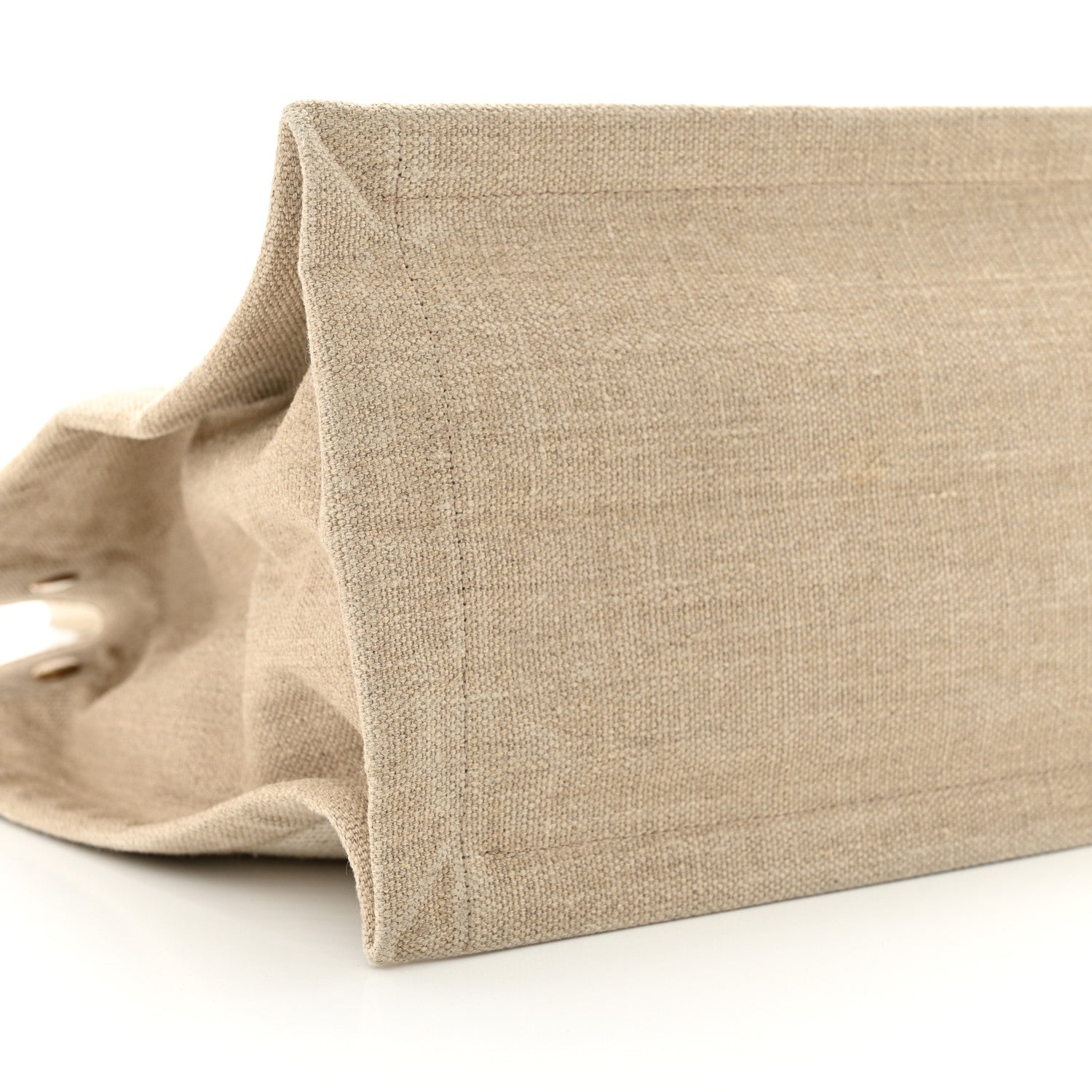 Saint Laurent Linen Calfskin Small Rive Gauche Tote Beige Sea Salt 8 of 12
