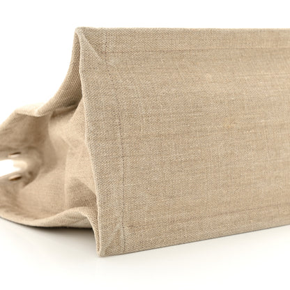 Saint Laurent Linen Calfskin Small Rive Gauche Tote Beige Sea Salt 8 of 12