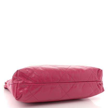 Chanel Shiny Calfskin Quilted Small Chanel 22 Fuchsia 5 of 12