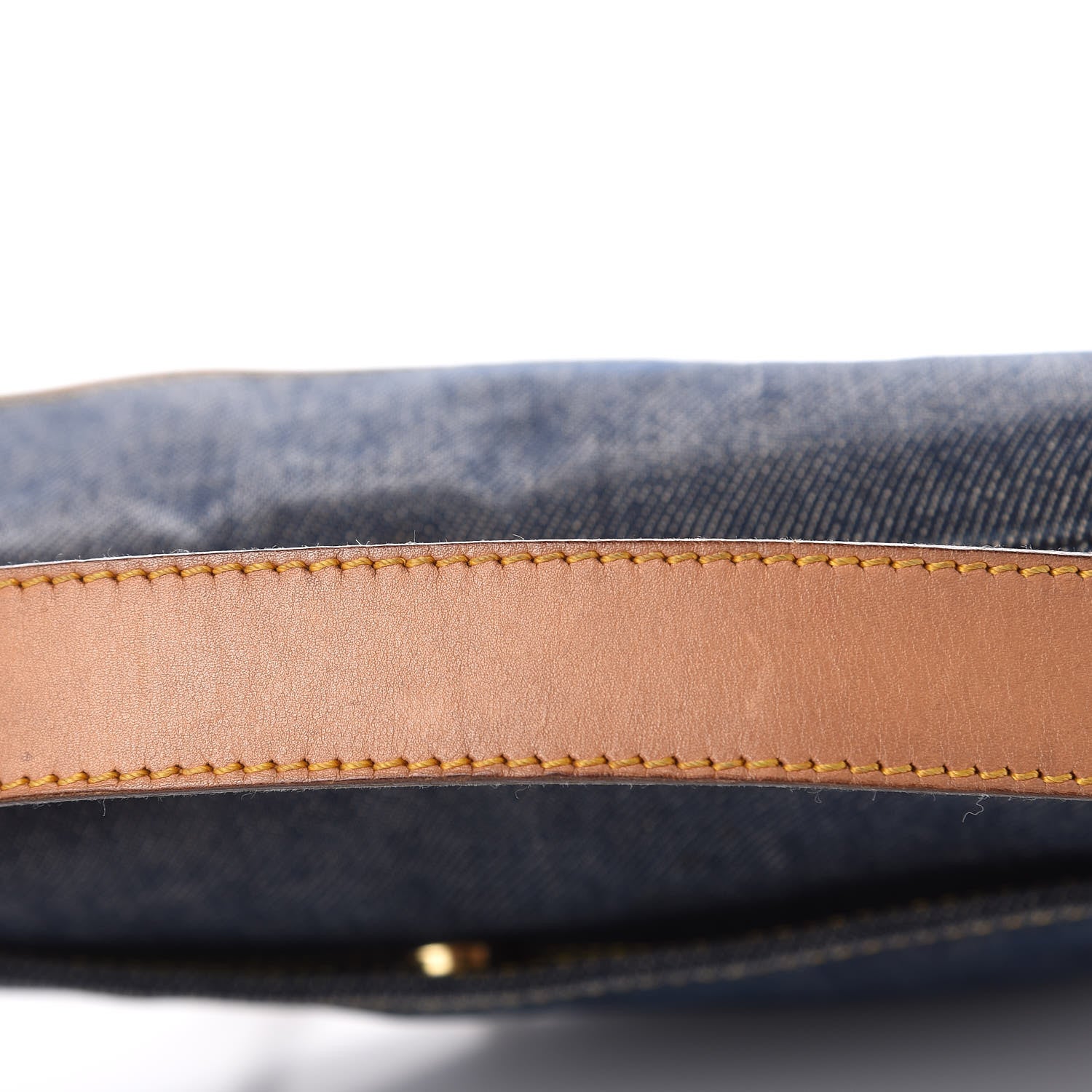 Christian Dior Denim Calfskin Saddle Bag Blue 13 of 14