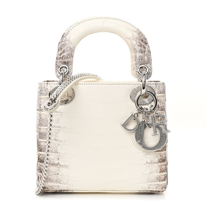 Christian Dior Niloticus Crocodile Himalaya Crystal Mini Lady Dior White 1 of 10