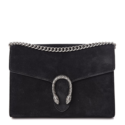 Gucci Suede Mini Dionysus Chain Wallet Black 1 of 11