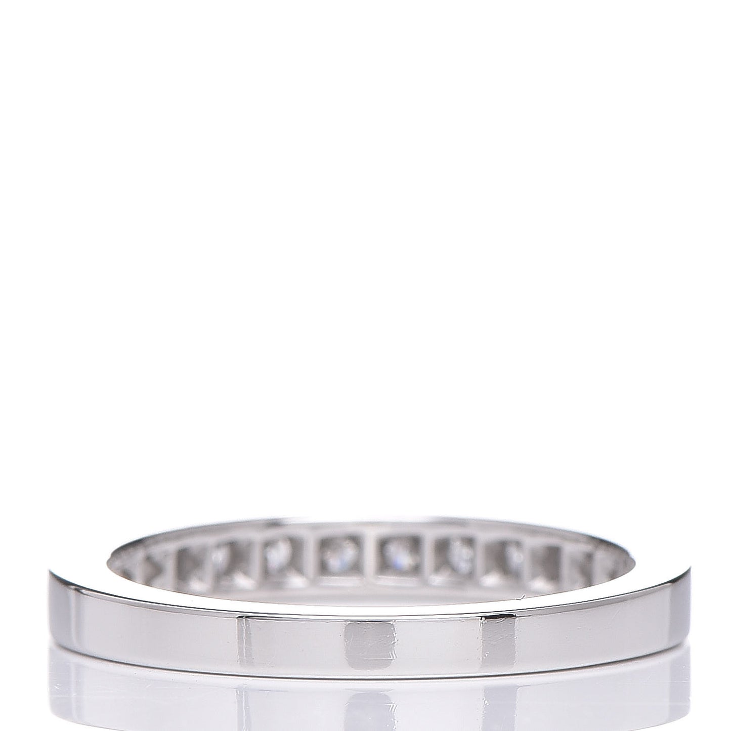 Platinum Diamond Half Band Ring 48 4.5