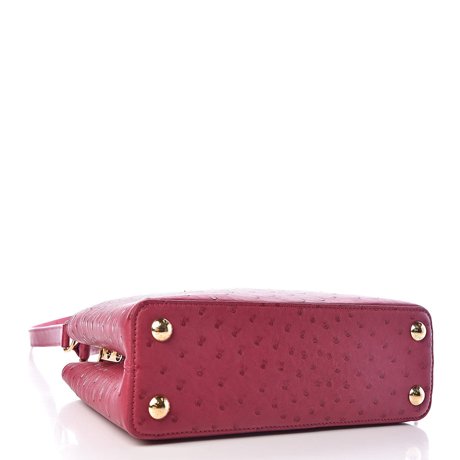 Louis Vuitton Ostrich Capucines BB Berry 4 of 9