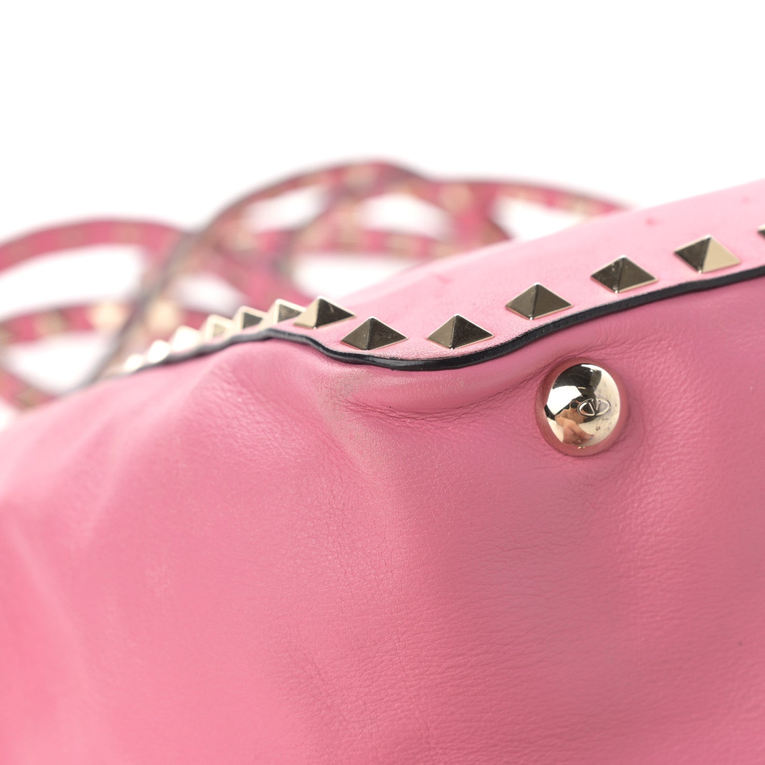 Valentino Garavani Vitello Small Rockstud Tote Ninphea 11 of 20