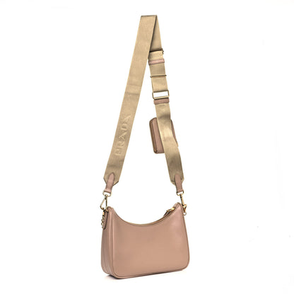 Prada Saffiano Re-Edition 2005 Shoulder Bag Cammeo Beige 3 of 12