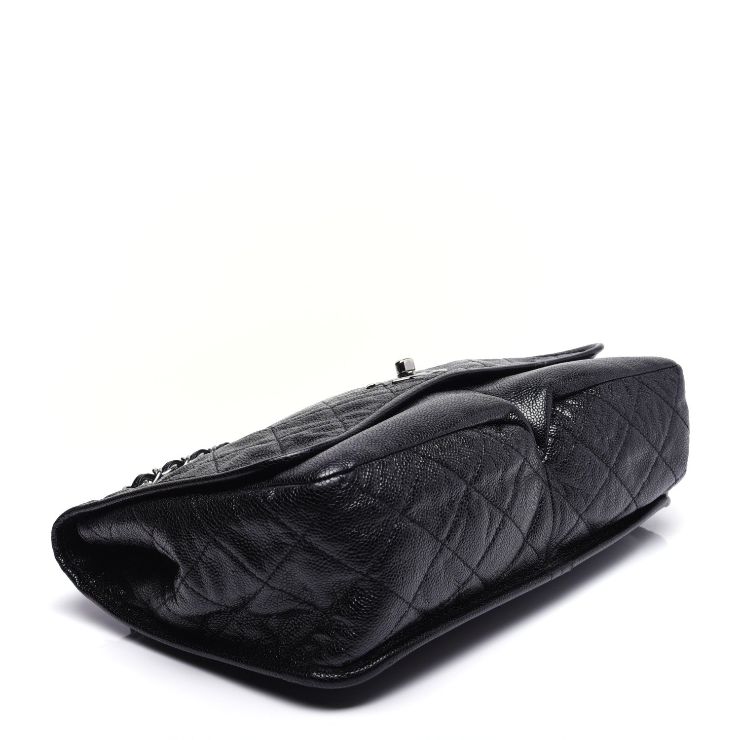 Chanel Grained Calfskin Large Natural Beauty Flap Black 4 of 13