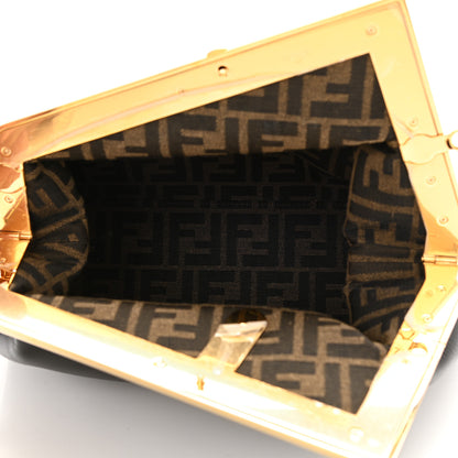 Fendi Shiny Nappa Medium Fendi First Black 5 of 9