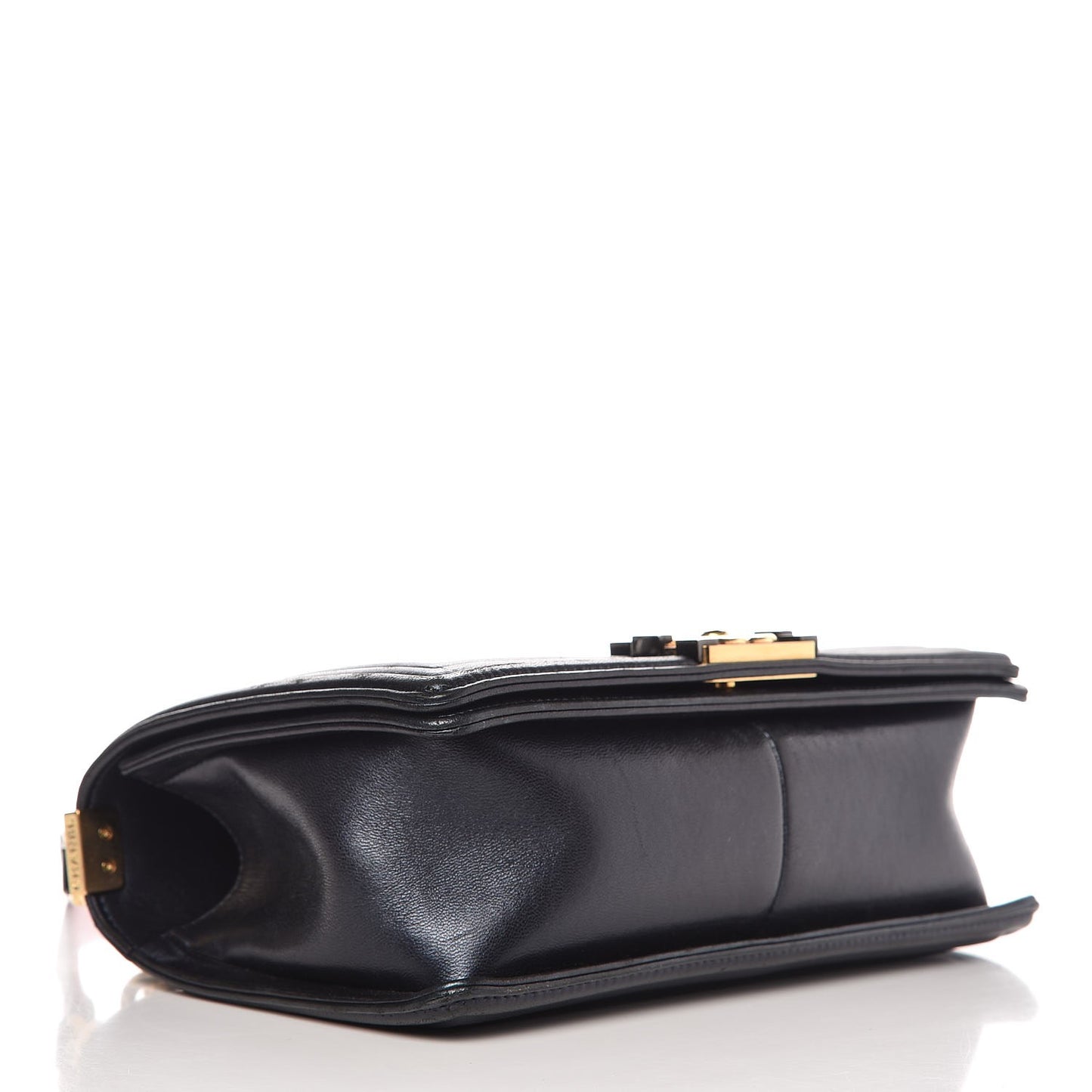 Lambskin Embossed Medium Boy Cube Flap Navy