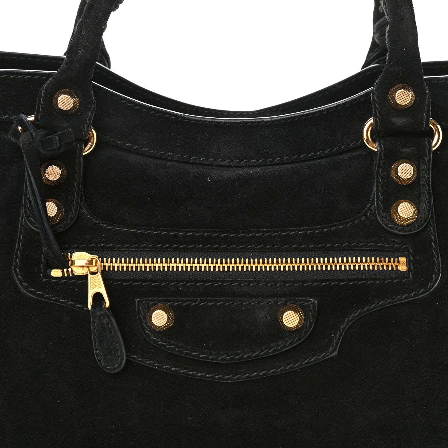 Balenciaga Baby Daim Suede Giant 12 Gold Hardware City Black 9 of 11