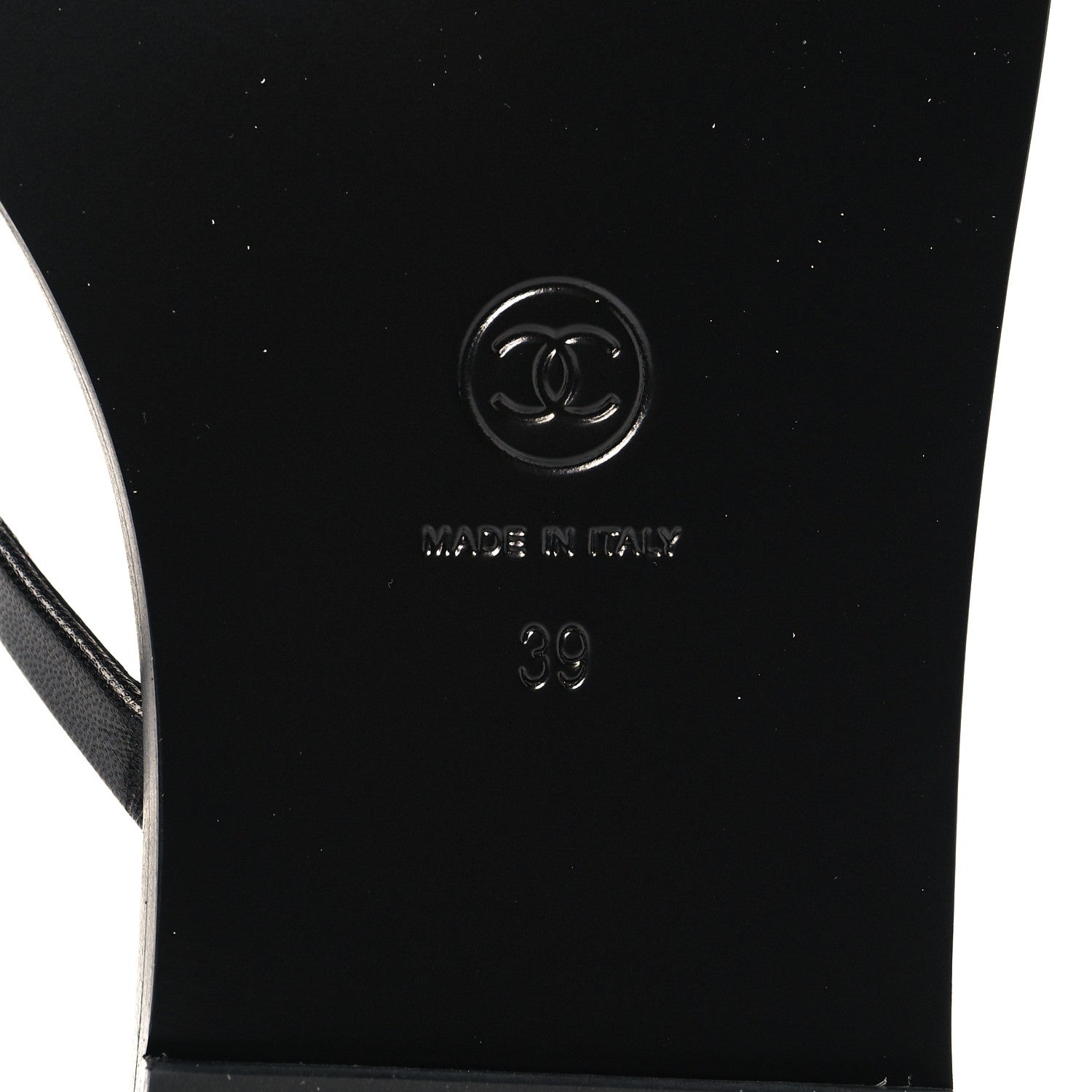 Chanel Goatskin CC Times Square Thong Sandals 39 Black 17 of 20
