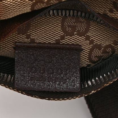 Gucci GG Monogram Double Pocket Belt Bag Dark Brown 6 of 10