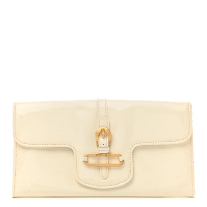Jimmy Choo Patent Clutch White 1 of 11