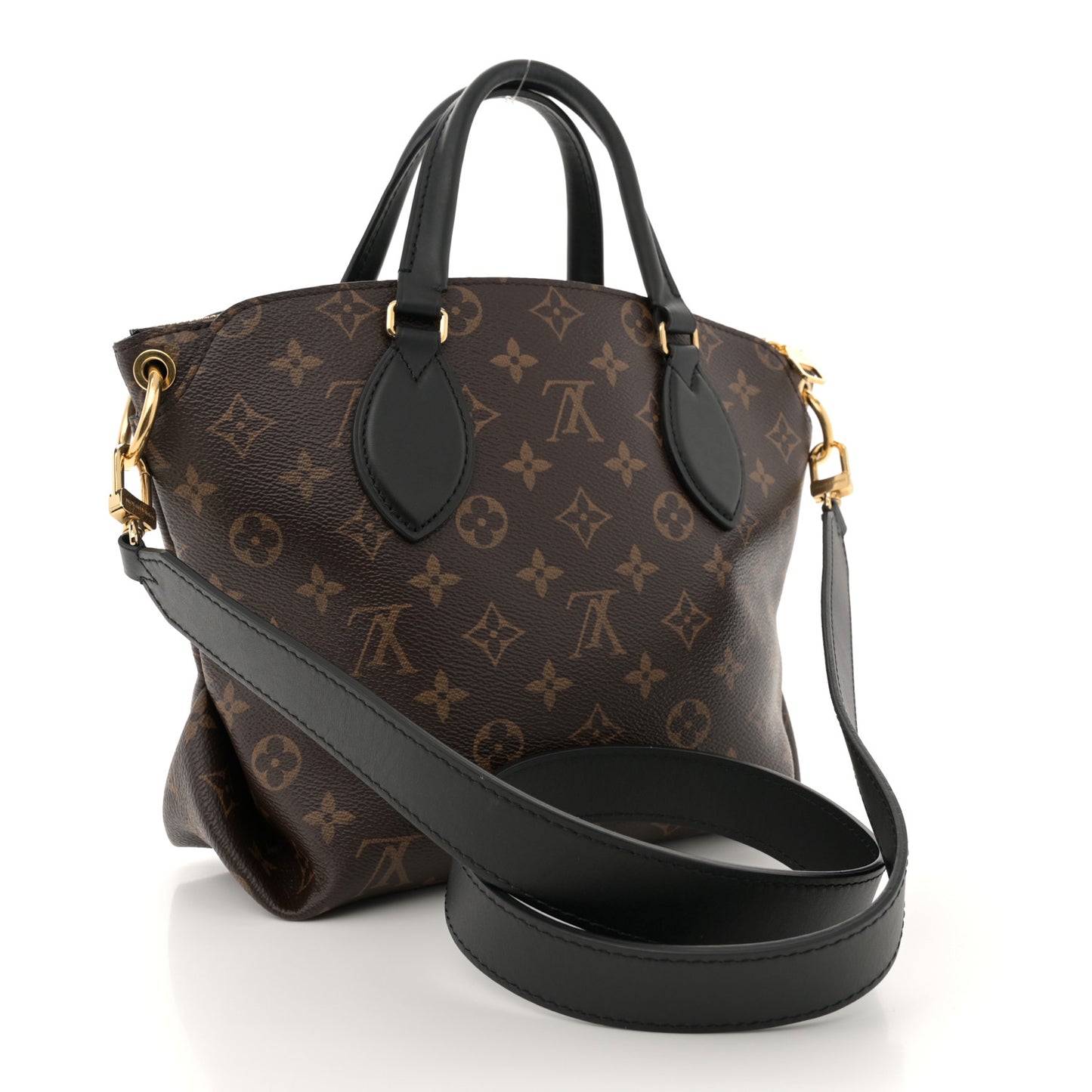 Monogram Flower Zipped Tote PM Black