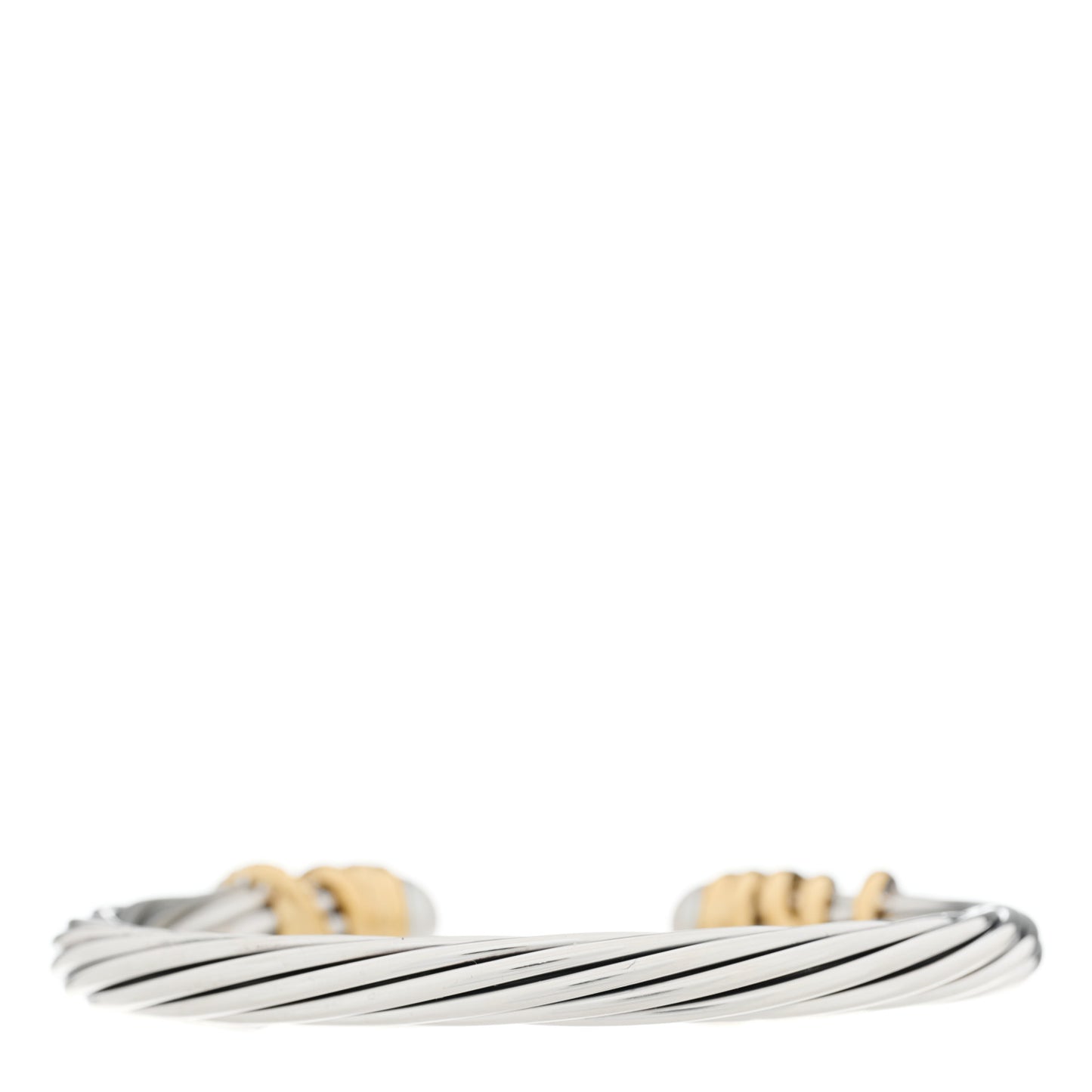 Sterling Silver 18K Yellow Gold Diamond Pearl 6mm Helena Cuff Bracelet