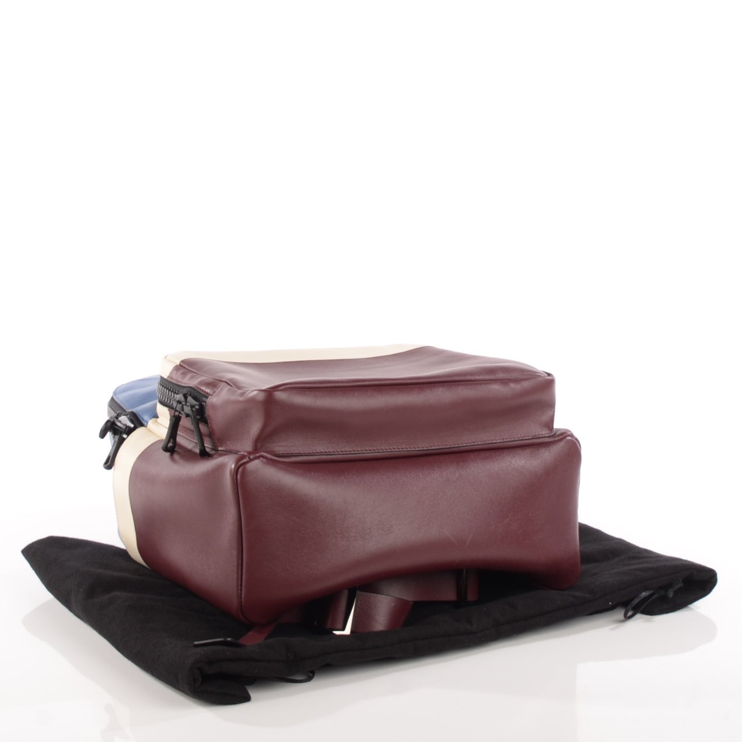 Calfskin Patchwork Backpack Ruby Marine