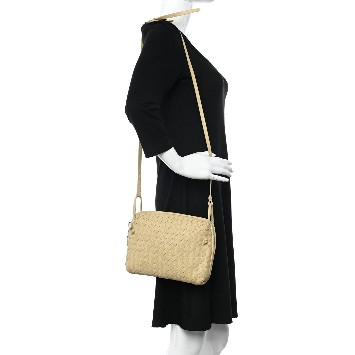 Bottega Veneta Nappa Intrecciato Nodini Crossbody Messenger Mink 2 of 15