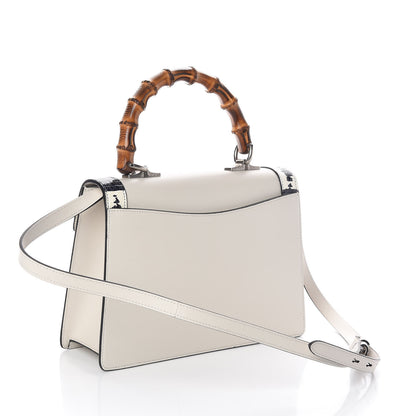 Gucci Calfskin Snakeskin Small Lilith Top Handle Bag White 3 of 9