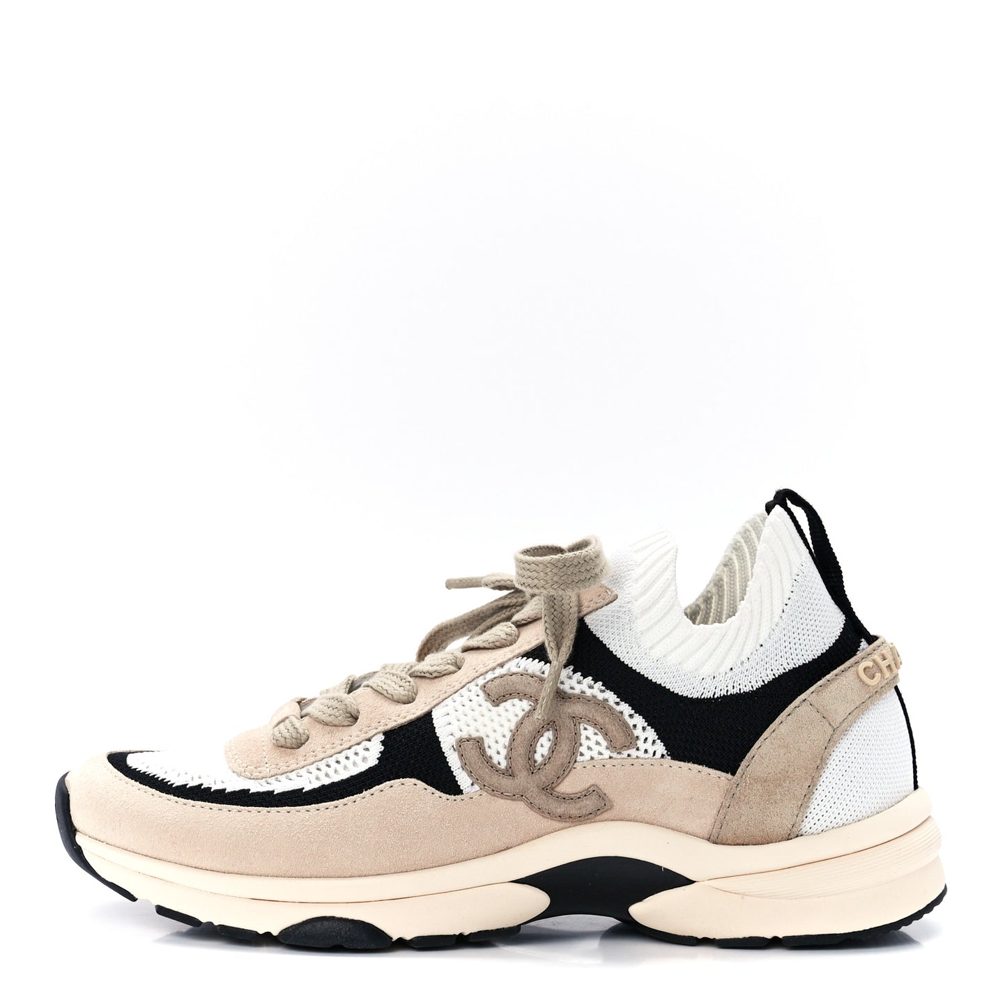 Mesh Suede Fabric Womens CC Sneakers 38.5 Light 38.5 Pink White Black
