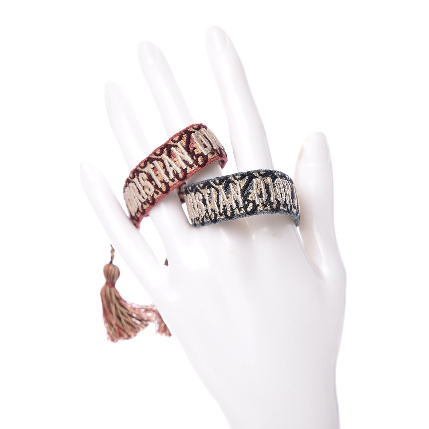 Christian Dior Woven Cotton J'Adior Friendship Bracelet Set 2 of 4