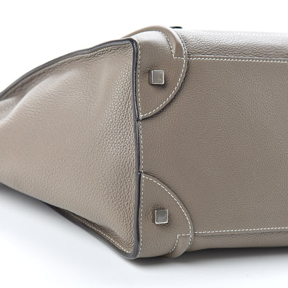 Celine Drummed Calfskin Mini Luggage Souris 9 of 13