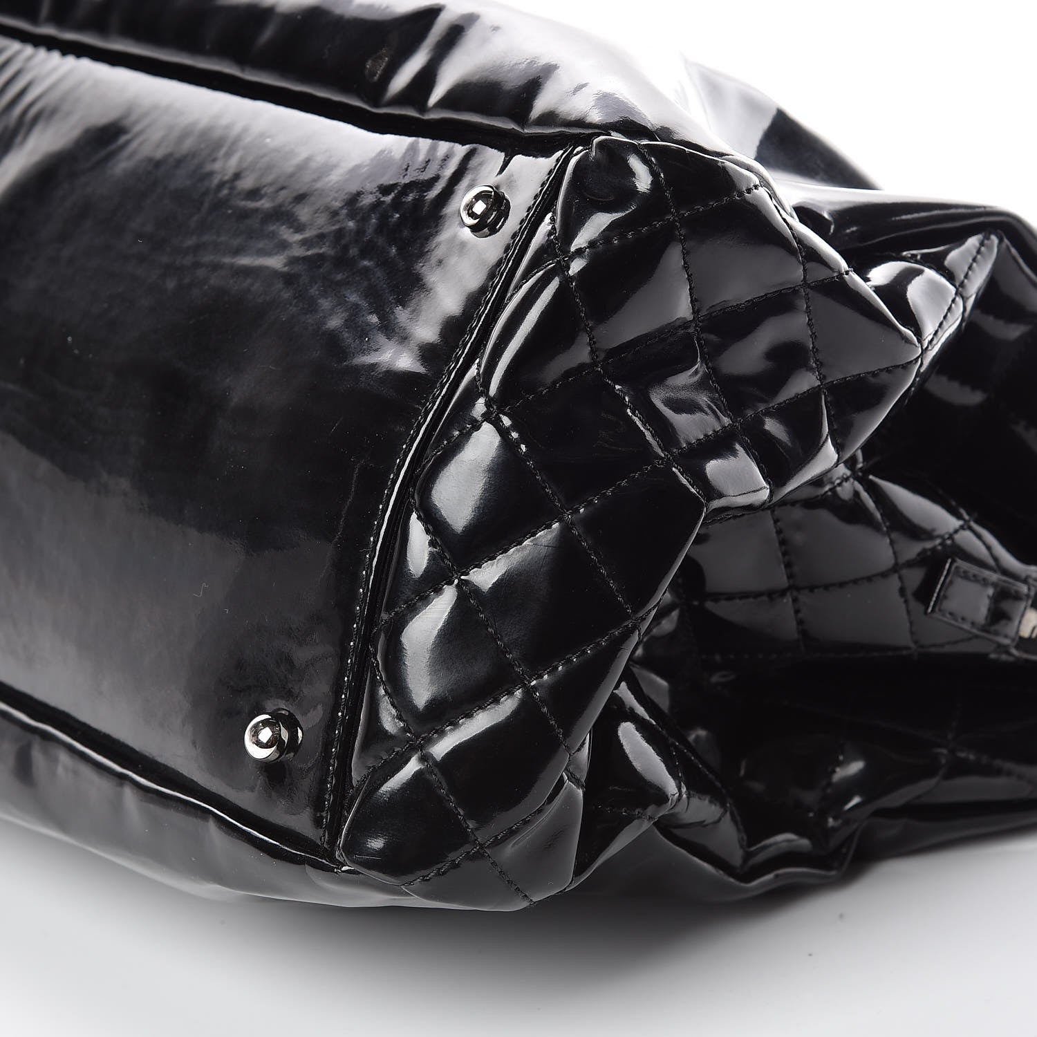 Chanel Vinyl Large Lipstick Tote Black 9 of 13
