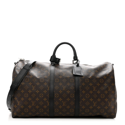Louis Vuitton Monogram Macassar Keepall Bandouliere 55 1 of 8