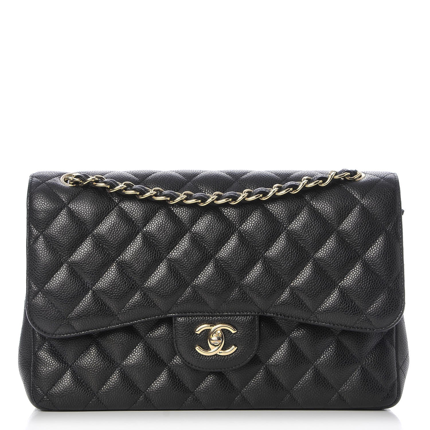 Chanel Caviar Quilted Jumbo Double Flap Black 1 of 9