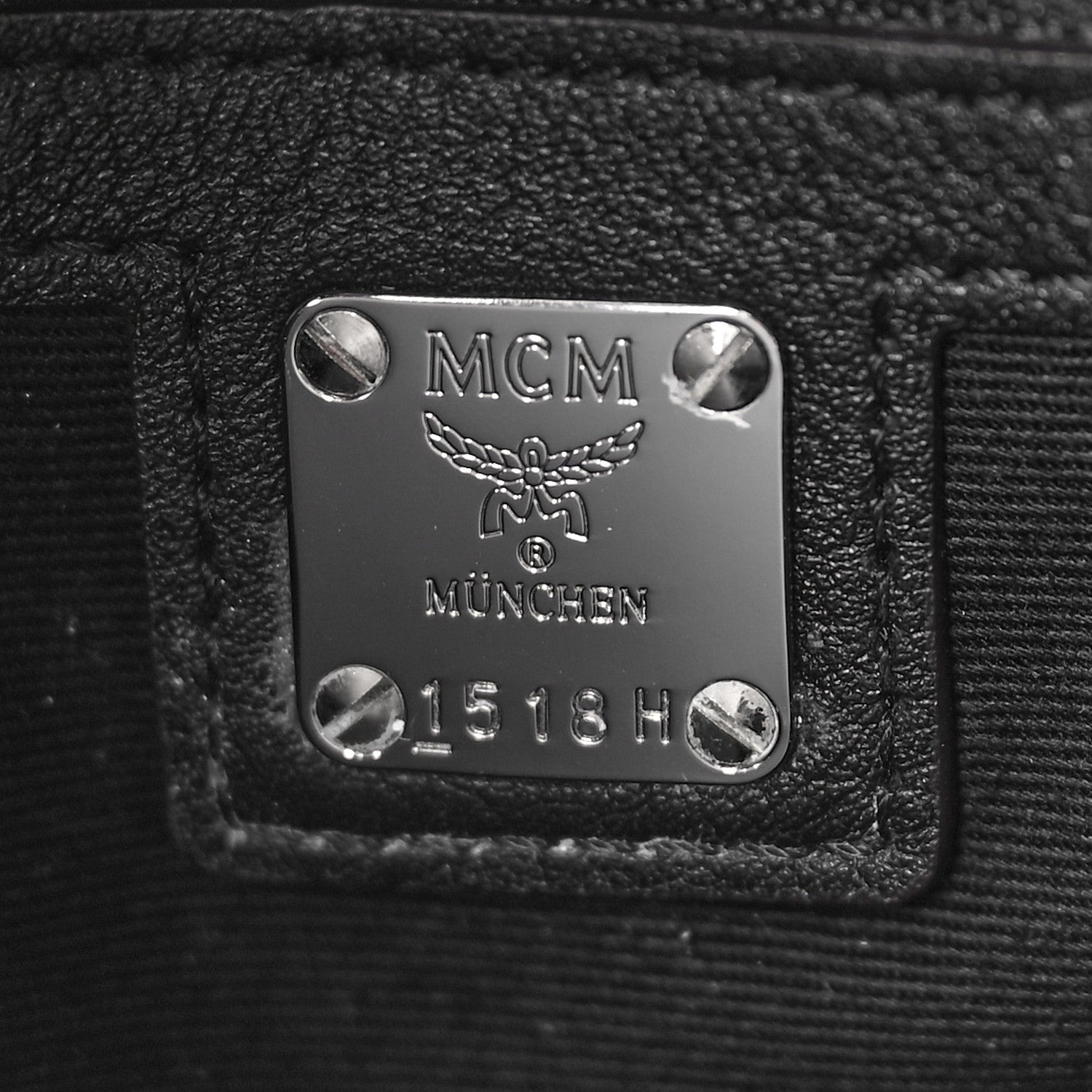 MCM Calfskin Ottomar Monogram Medium Essential Tote Black 6 of 8