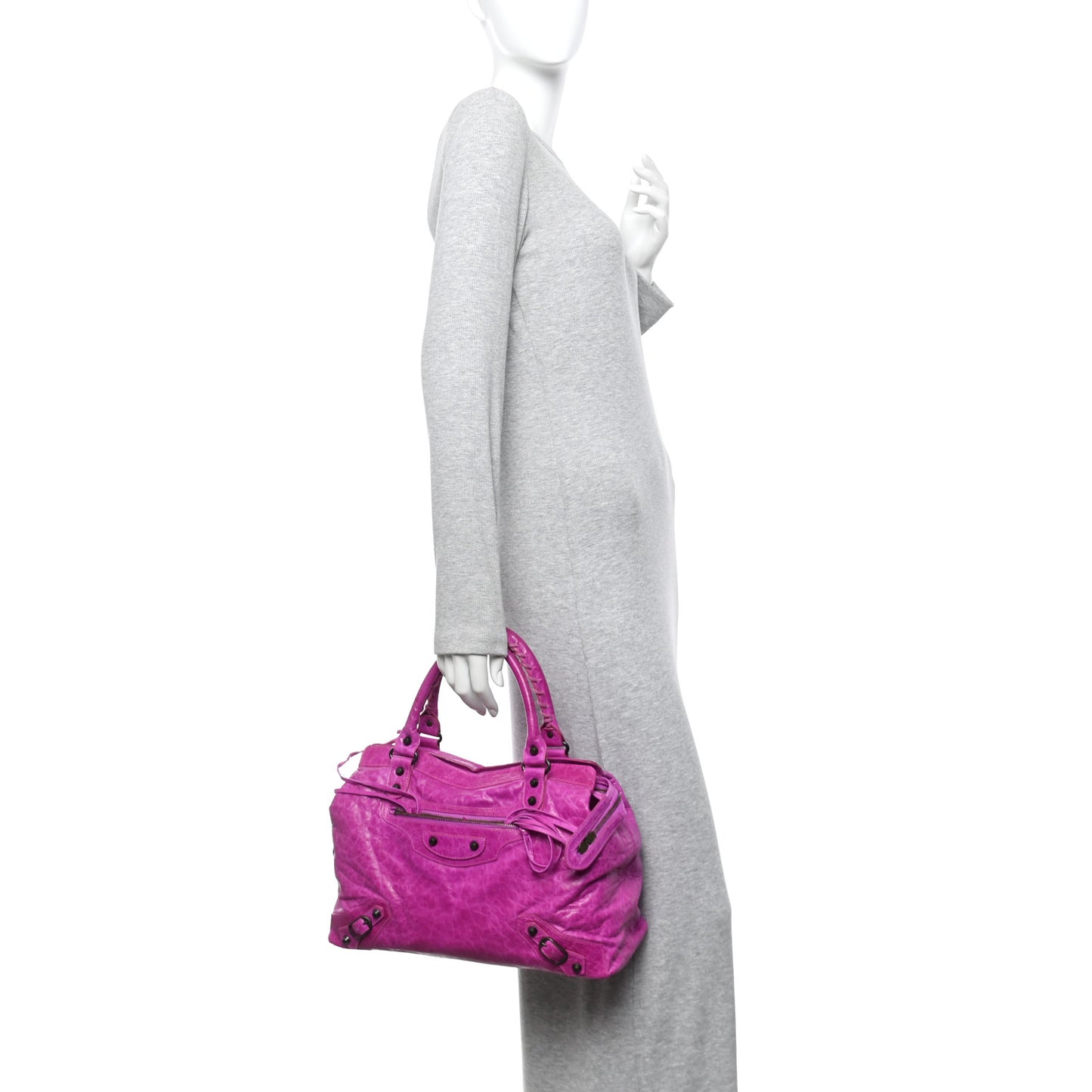 Agneau Classic Hardware Step Magenta