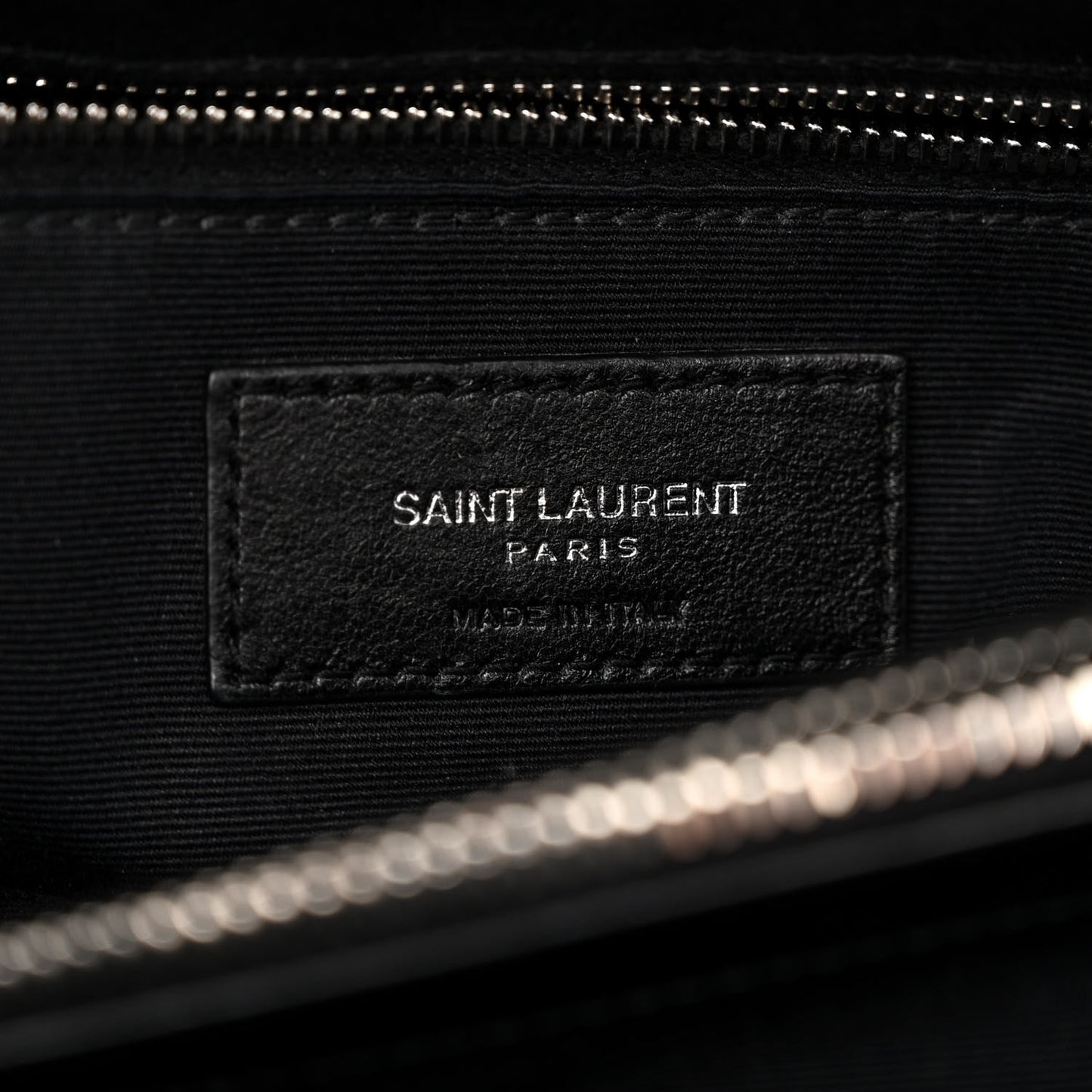Calfskin Y Quilted Monogram Medium Loulou Chain Satchel Black