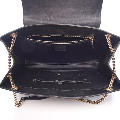 Gucci Saddle Soft Lux Large Emily Chain Shoulder Bag Black 5 of 17