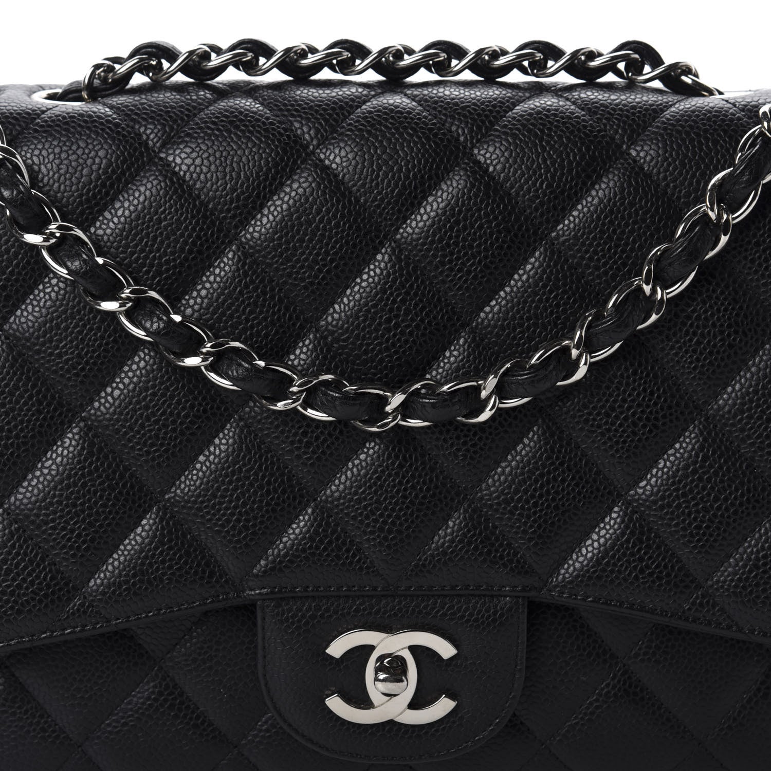 Chanel Caviar Quilted Jumbo Single Flap Black 11 of 11