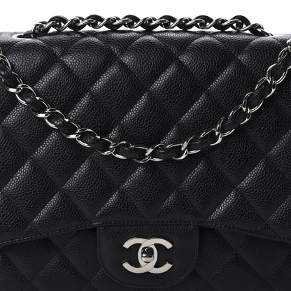 Chanel Caviar Quilted Jumbo Single Flap Black 11 of 11