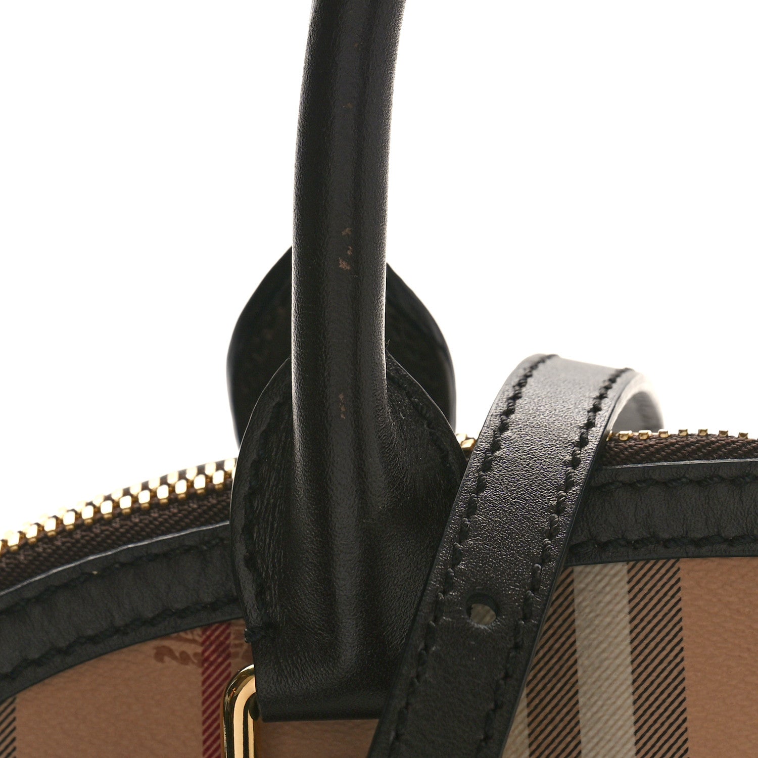 Burberry Haymarket Check Small Orchard Bowling Bag Chocolate 13 of 14