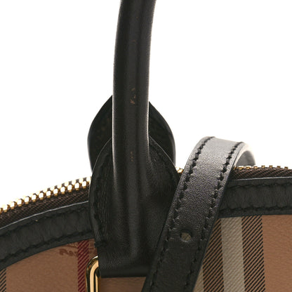 Burberry Haymarket Check Small Orchard Bowling Bag Chocolate 13 of 14