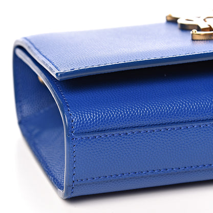 Saint Laurent Grain De Poudre Small Classic Monogram Kate Satchel Royal Blue 8 of 11