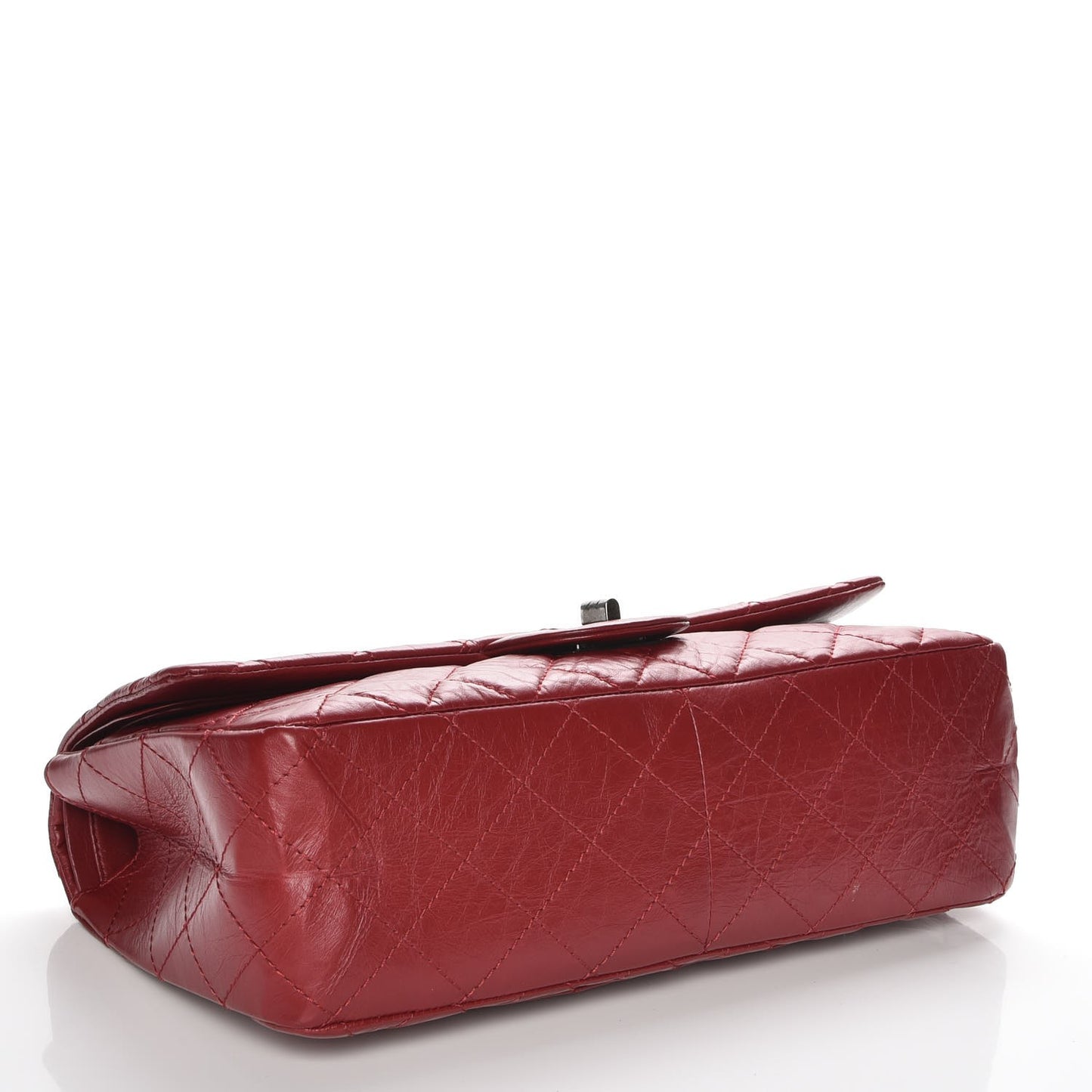 Aged Calfskin Quilted 2.55 Reissue 227 Flap Red