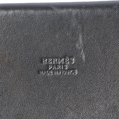 Hermes Toile Calfskin Herbag Cabas MM Black 7 of 14