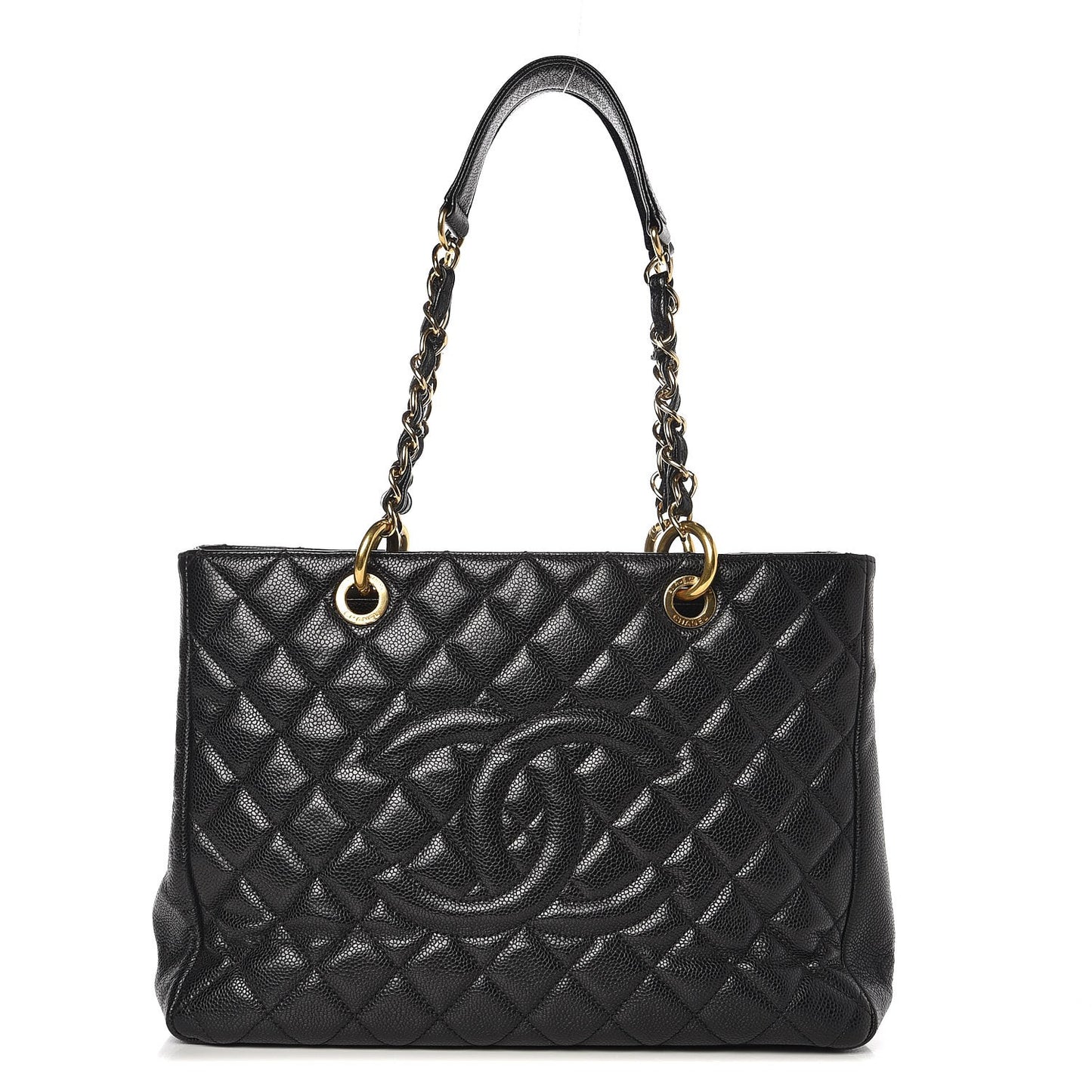 Caviar Quilted Grand Shopping Tote GST Black