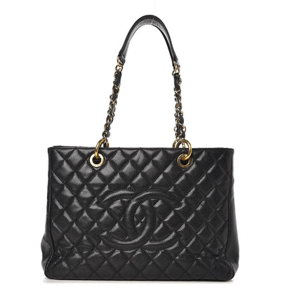 Chanel Caviar Quilted Grand Shopping Tote GST Black 1 of 9