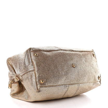 Saint Laurent Volcano Crackled Calfskin Medium Easy Y Bag Gold 4 of 30
