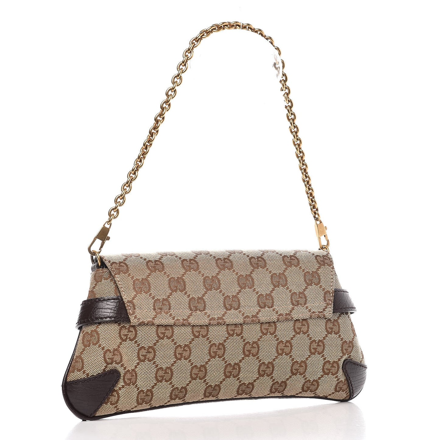 Monogram Horsebit Clutch Dark Brown