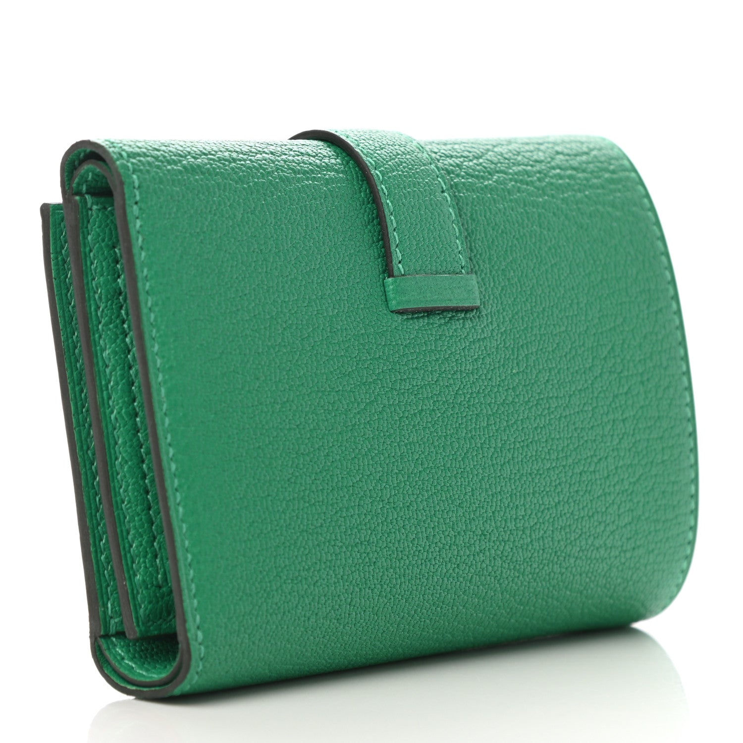 Hermes Chevre Mysore Tri-Fold Compact Bearn Wallet Menthe 3 of 6