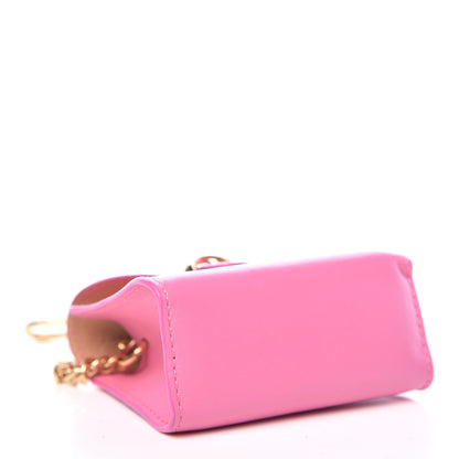Delvaux Calfskin Mini Brillant Bag Charm Pink 6 of 8