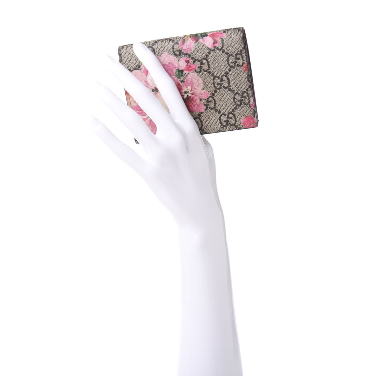 GG Supreme Monogram Blooms Card Case Beige Multicolor Dry Rose